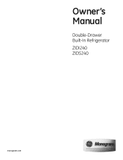 GE ZIDS240WSS Owners Manual