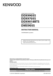 Kenwood DDX9705S User Manual