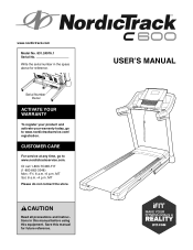 NordicTrack C 600 Treadmill English Manual