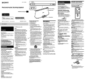 Sony RDP-X500IP Reference Guide