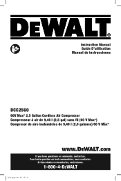 Dewalt DCC2560T1 Instruction Manual
