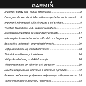 Garmin Oregon 400i Important Product and Safety Information (Multilingual)
