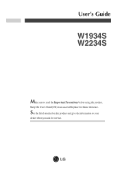LG W2234S-BN Owner's Manual (English)