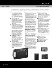 Sony DSC-T200/B Marketing Specifications (Black Model)