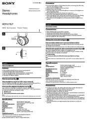 Sony MDR-570LP/BLK Operating Instructions