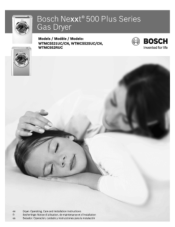 Bosch WTMC5521UC Operating, Care, Installation (all languages)