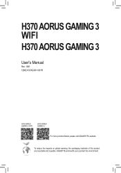 Gigabyte H370 AORUS GAMING 3 Users Manual