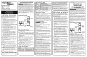 Hamilton Beach 80335RV Use and Care Manual