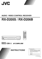 JVC RX-D205S Instructions
