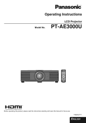 Panasonic PTAE3000U PTAE3000U User Guide