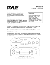 Pyle PFA400U PFA400U Manual 1