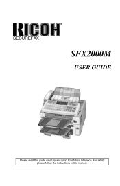 Ricoh SFX2000TE User Guide