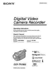 Sony DCRTRV900 Operating Instructions