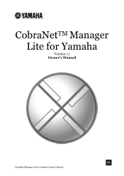 Yamaha MY16-CII MY16-CII CobraNet Manager Lite for Yamaha Owners Manual