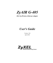 ZyXEL G-405 User Guide