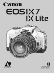 Canon EOS IX Lite EOS IX Lite Instruction Manual