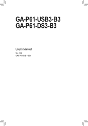Gigabyte GA-P61-DS3-B3 Manual