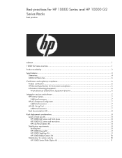 HP 10647 Best practices for HP 10000 Series and HP 10000 G2 Series Racks