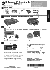 HP Photosmart Wireless e- Printer - B110 Reference Guide