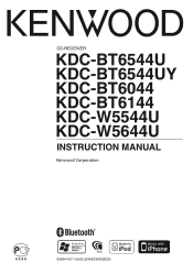 Kenwood KDC-BT6044 User Manual