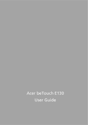 Acer beTouch E130 User Manual Eclair