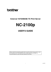 Brother International 2100P User Guide