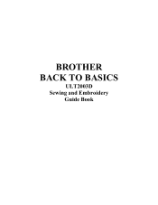 Brother International ULT-2003D Sewing Guide