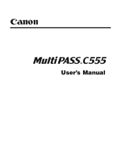 Canon MultiPASS C555 User Manual