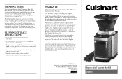 Cuisinart DBM-8P1 DBM-8 Manual