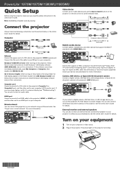 Epson PowerLite 1980WU Quick Setup