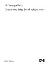 HP 316095-B21 HP StorageWorks Director and Edge Switch release notes (5697-7661, September 2008)