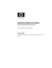 HP t5500 Hardware Reference Guide HP Compaq t5000 Thin Client