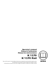 Husqvarna K 1270 Operation Manual
