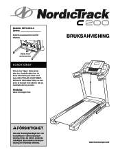 NordicTrack C 200 Treadmill Swedish Manual