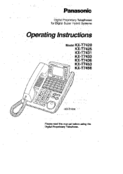 Panasonic T7453 Operating Instructions