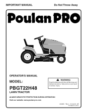 Poulan PGB22H48 User Manual