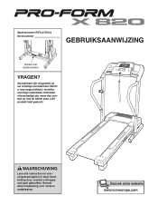 ProForm X 820 Treadmill Dutch Manual