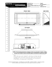 Sony KDF-60XS955 Dimensions Diagram