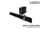Vizio S3821w-C0 Quickstart Guide
