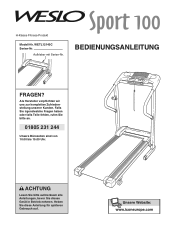 Weslo Sport 100 German Manual