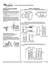 Whirlpool WFW9550WR Dimension Guide