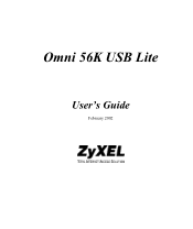 ZyXEL Omni 56K USB Lite User Guide