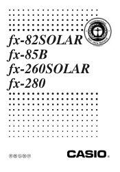 Casio FX-260SOLAR User Manual