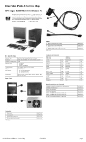HP dx2420 Illustrated Parts & Service Map: HP Compaq dx2420 Microtower Business PC