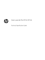 HP Color LaserJet Pro M153-M154 Technical Specifications