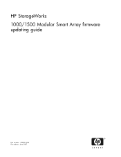 HP StorageWorks MSA1500cs HP StorageWorks 1000/1500 Modular Smart Array firmware updating guide (370881-002, June 2007)