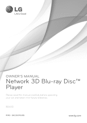 LG BD650 Owner's Manual