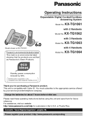 Panasonic KXTG1064 KXTG1064 User Guide