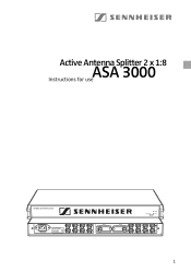 Sennheiser ASA 3000 Instructions for Use