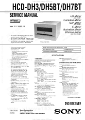 Sony HCD-DH7BT Service Manual